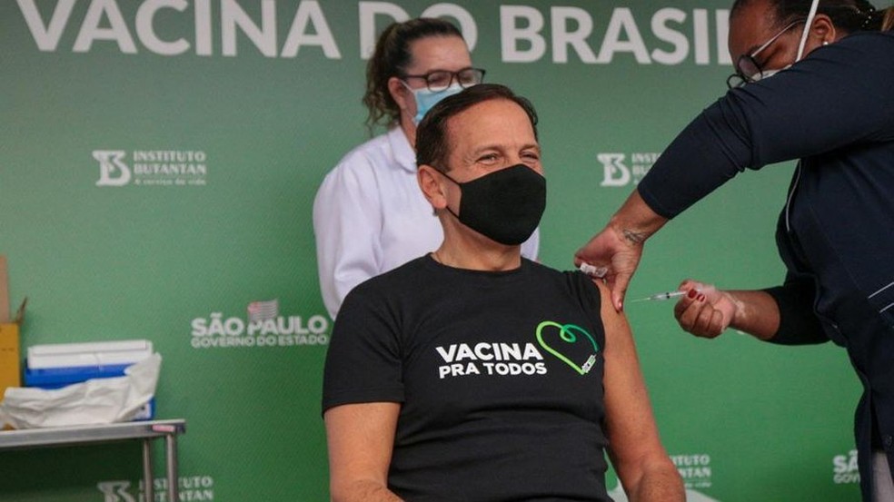 Doria É Vacinado Contra Covid-19 Em São Paulo