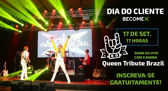 Becomex comemora Dia do Cliente com show exclusivo, online e gratuito da banda Queen Tribute Brazil