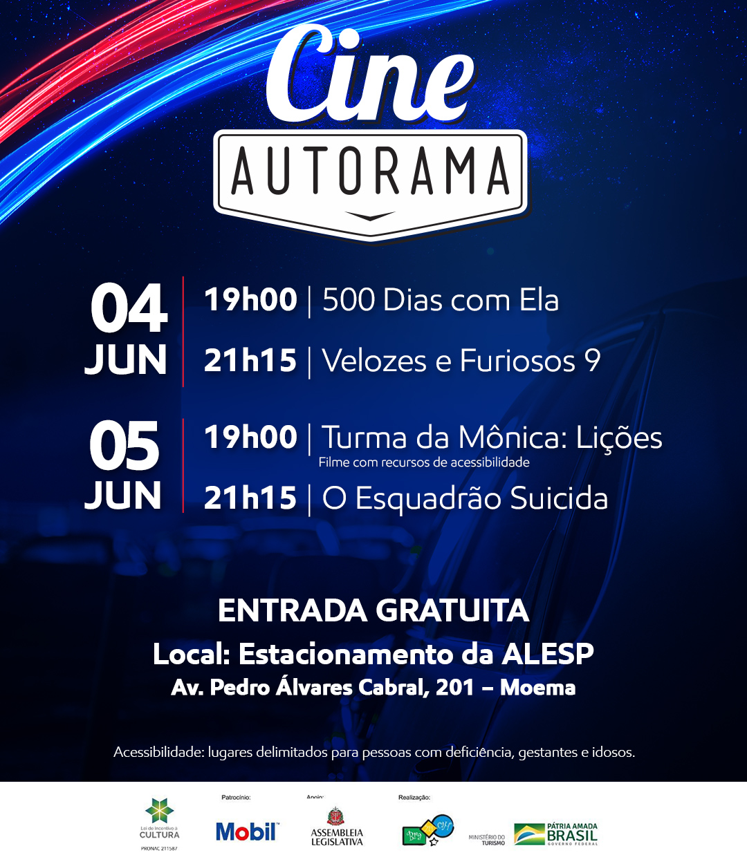 Cinema drive-in volta à São Paulo com sessões gratuitas no estacionamento da ALESP