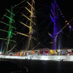 Navio-veleiro Cisne Branco, da Marinha do Brasil, recebe público para visitação no Porto de Santos
