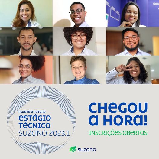 Suzano está com inscrições abertas para o Programa de Estágio Técnico 2023