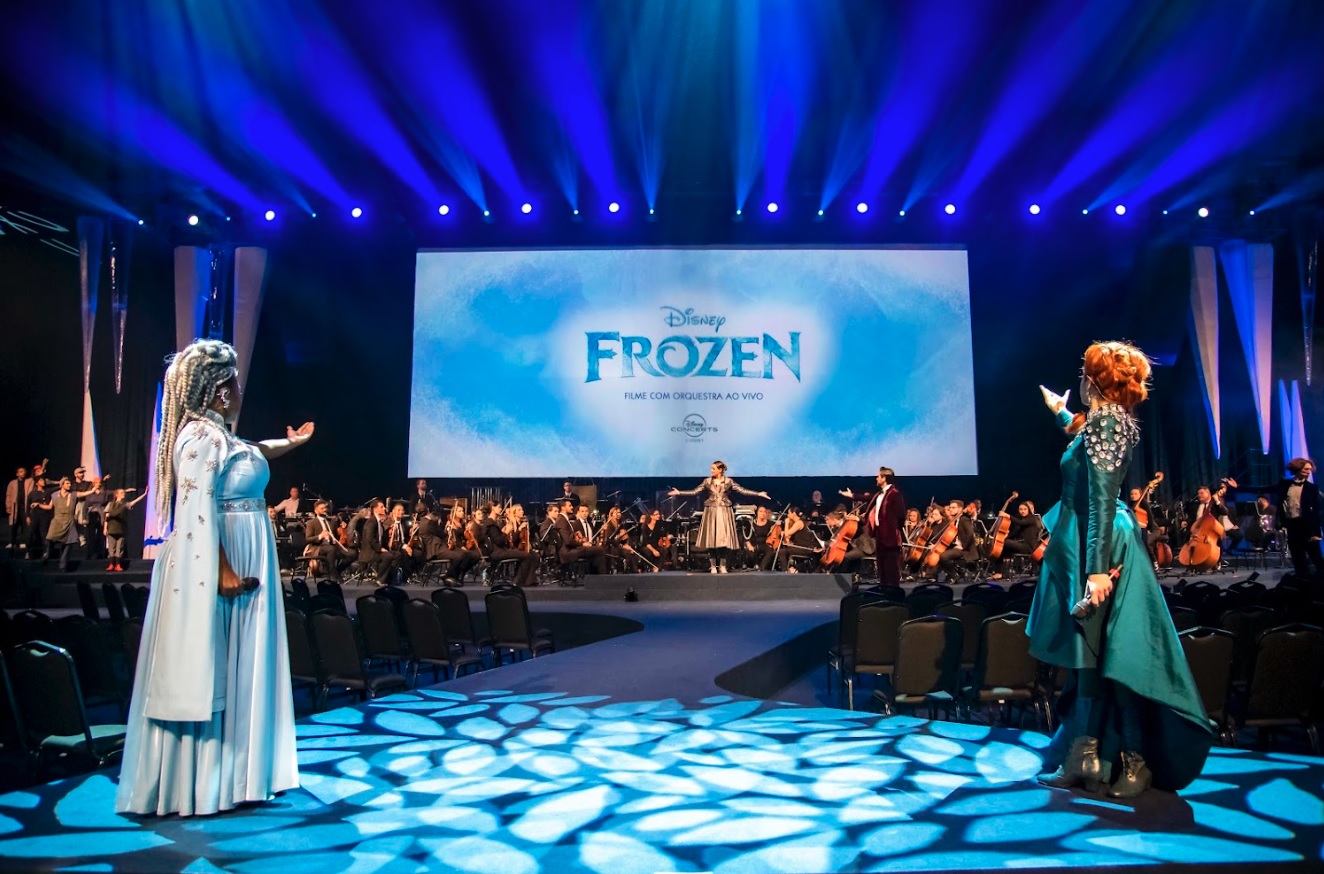 ESPETÁCULO FROZEN IN CONCERT – UNE MÚSICA ORQUESTRADA, TEATRO, CANTO E DANÇA