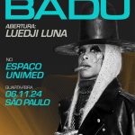 Erykah Badu, rainha do neo-soul, confirma apresentação única em São Paulo no dia 6 de novembro, no Espaço Unimed