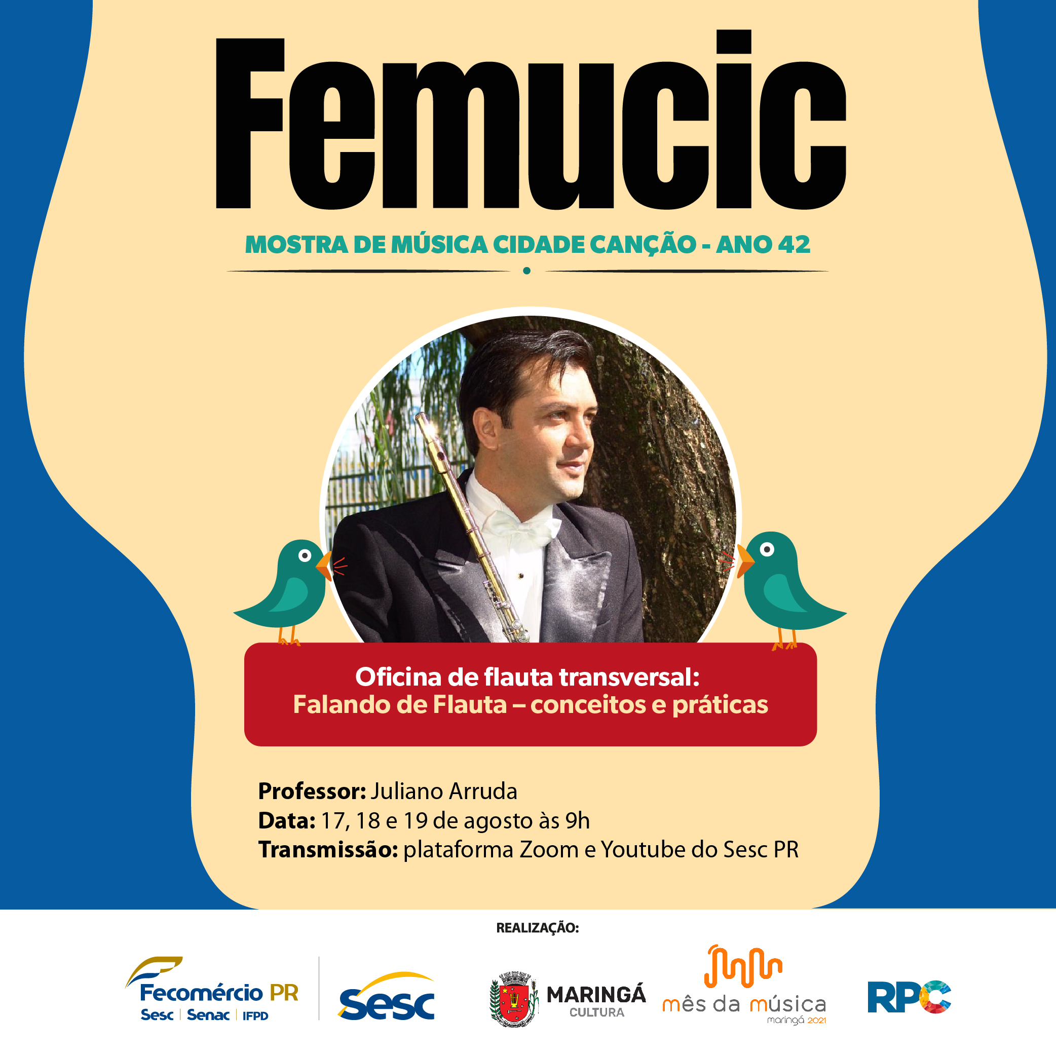 Inscrições abertas para oficinas de música do Femucic