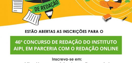 Instituto AIPI prorroga inscrições para 46º Concurso de Redação; alunos de escolas públicas têm até 19 de outubro