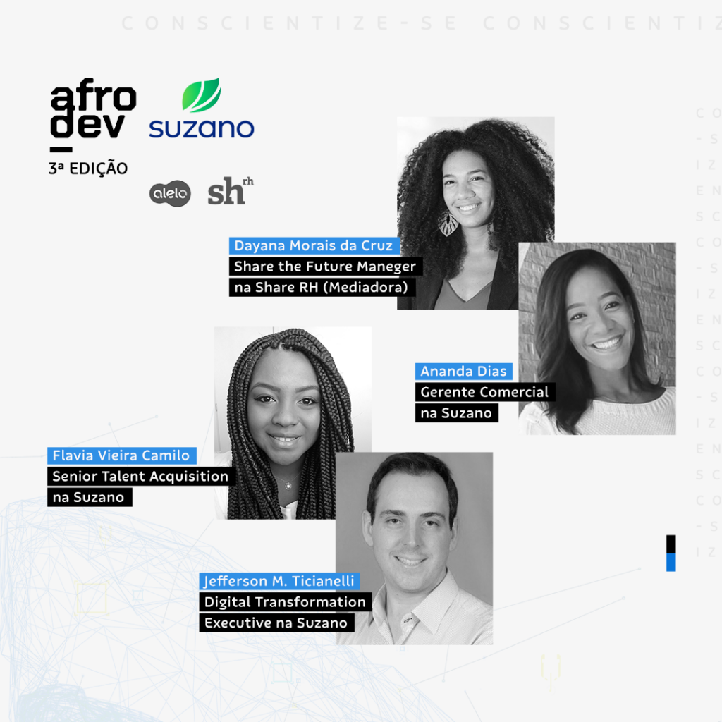 Suzano e Afrodev promovem live sobre diversidade e mercado de trabalho na área de Tecnologia