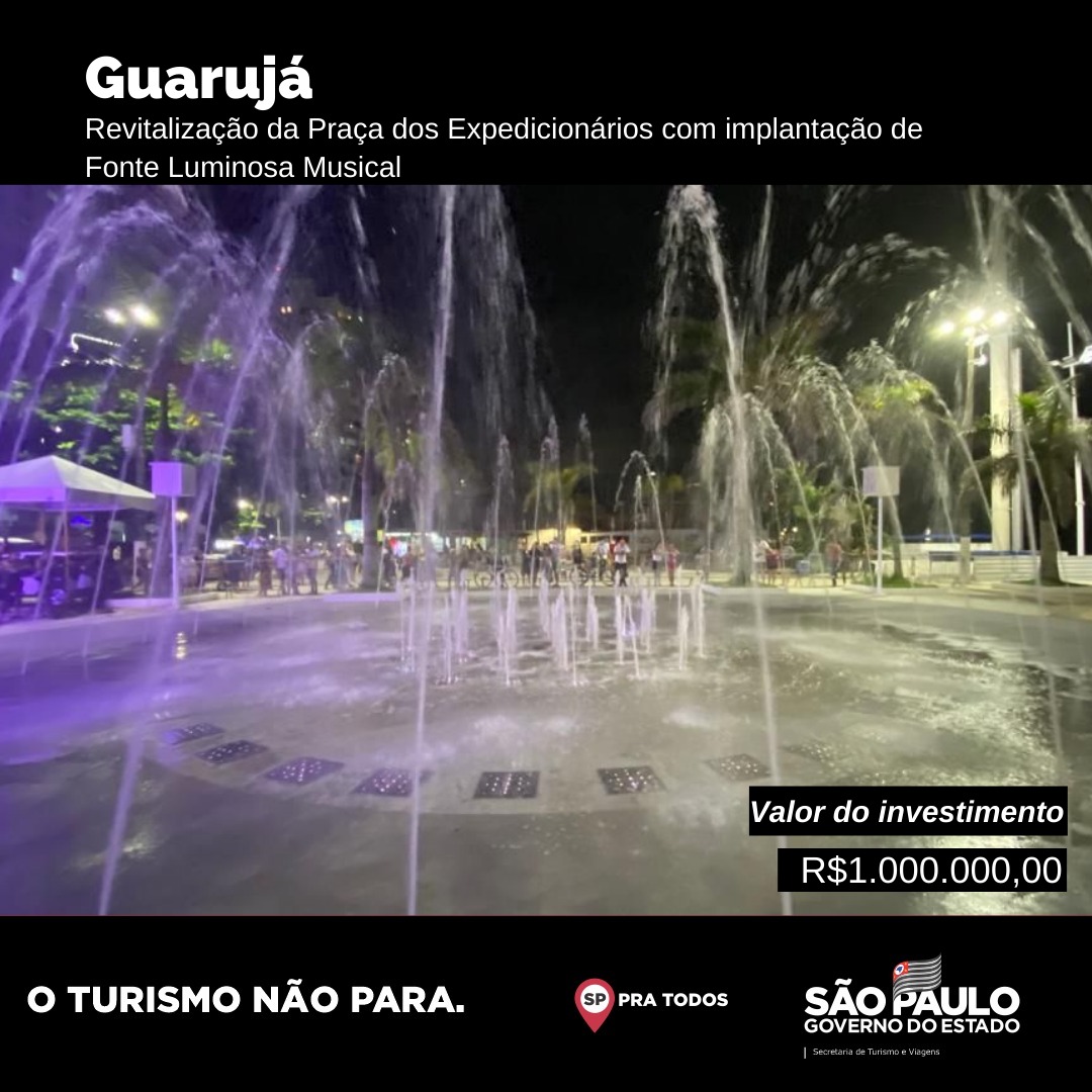 Revitalização da Praça dos Expedicionários com implantação de Fonte Luminosa Musical.