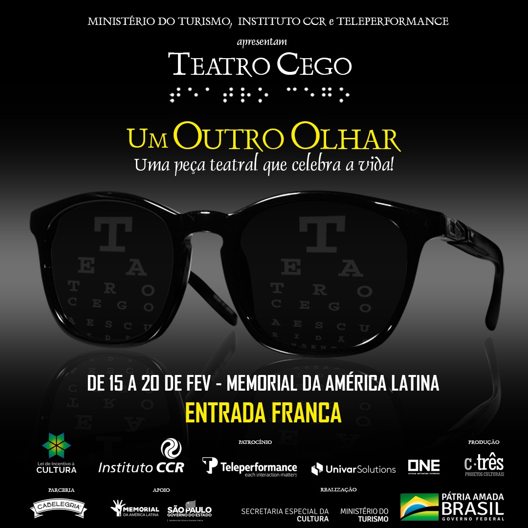 Memorial da América Latina recebe espetáculo “Teatro Cego – Um outro olhar”