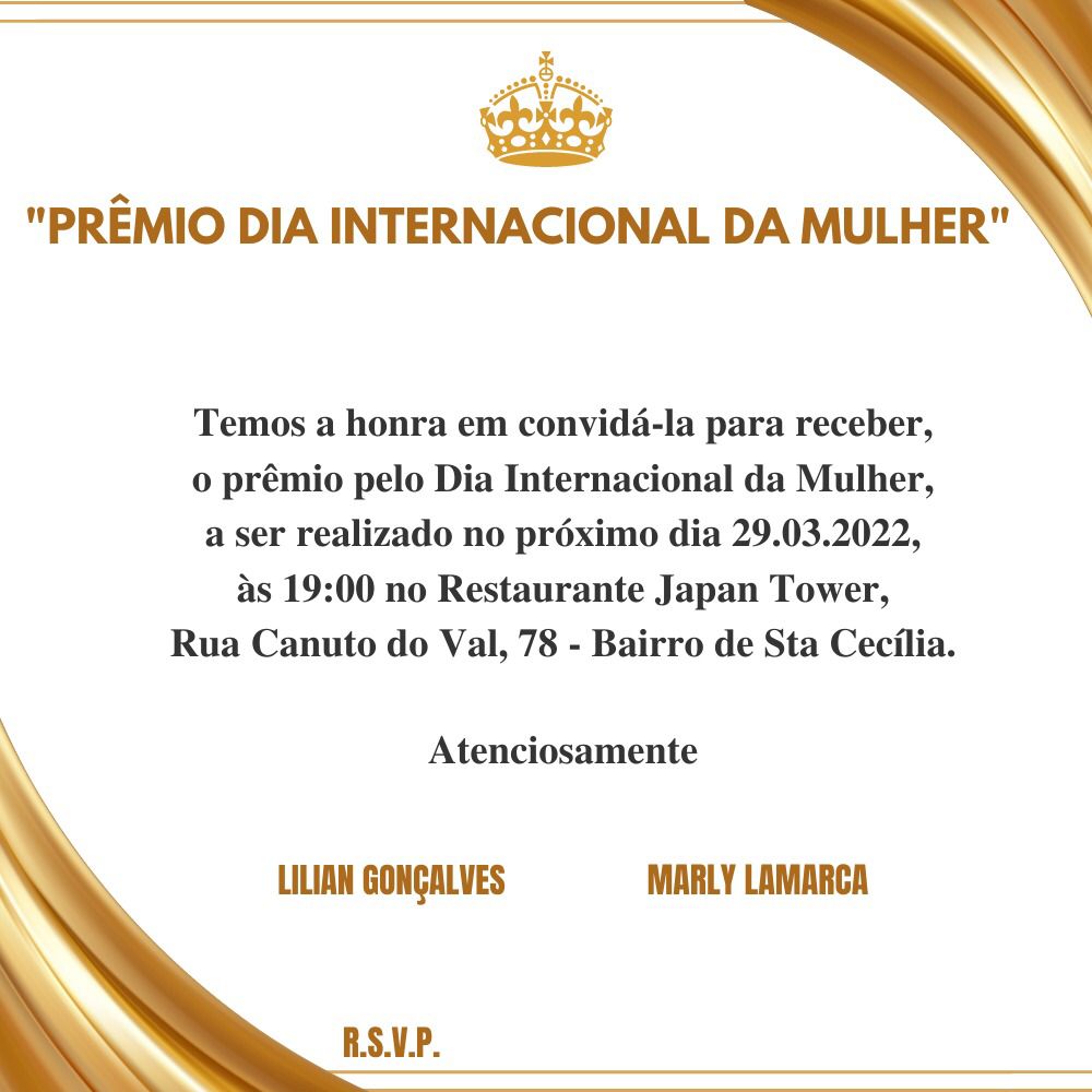 Vera Tabach e Renata Tabach de Paiva recebem prêmio Dia Internacional da Mulher, de Lilian Gonçalves e Marly Lamarca