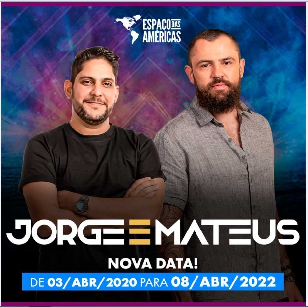 Jorge e Mateus sobem ao palco do Espaço das Américas para grande show