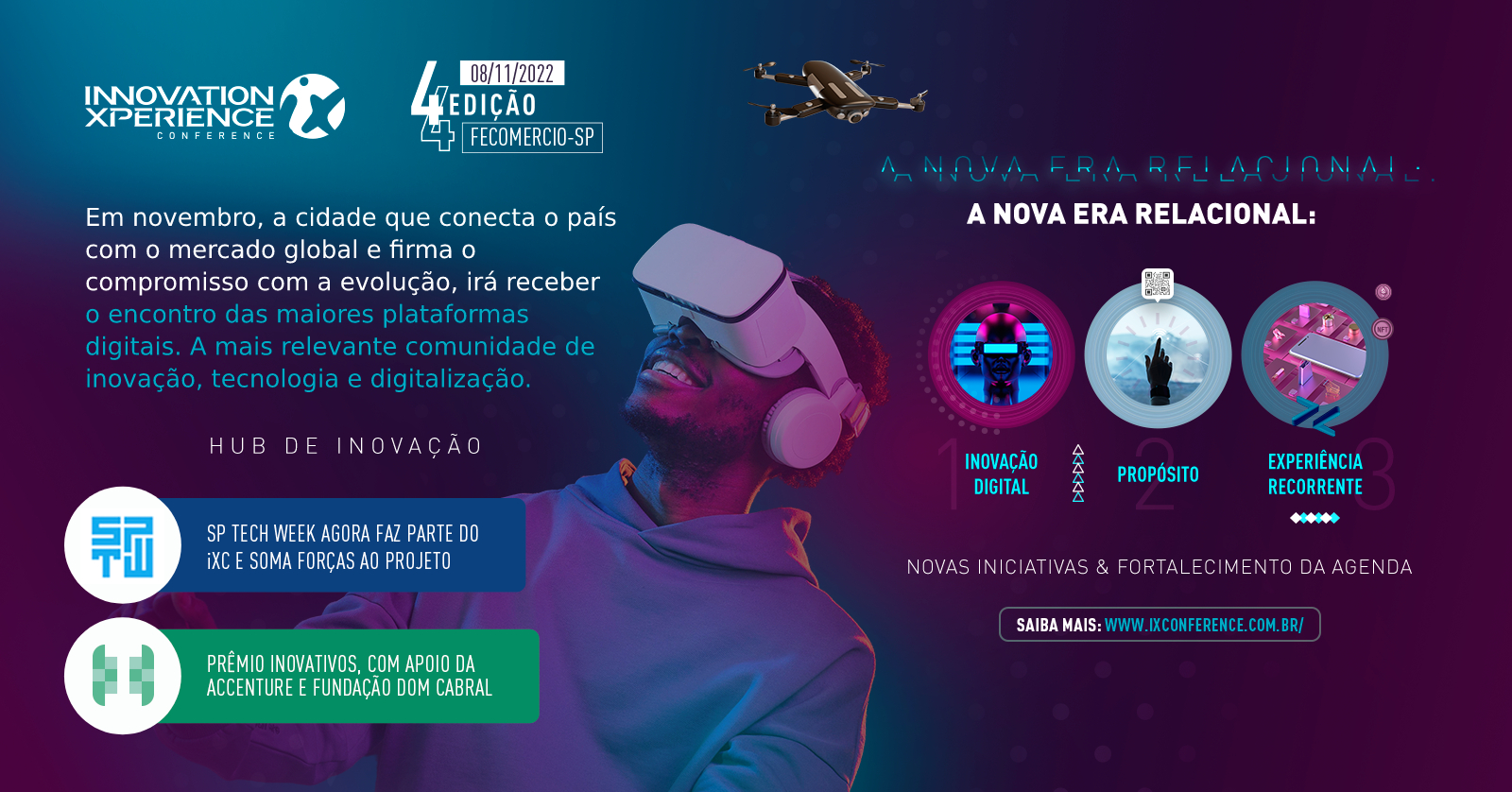 Nova era relacional é tema da 4ª edição do Innovation Xperience Conference. Evento abre a SP Tech Week