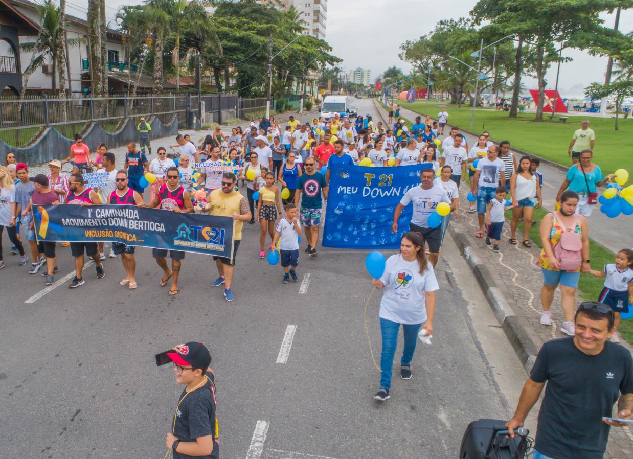 Bertioga promove caminhada inclusiva na semana do Dia nacional da Síndrome de Down